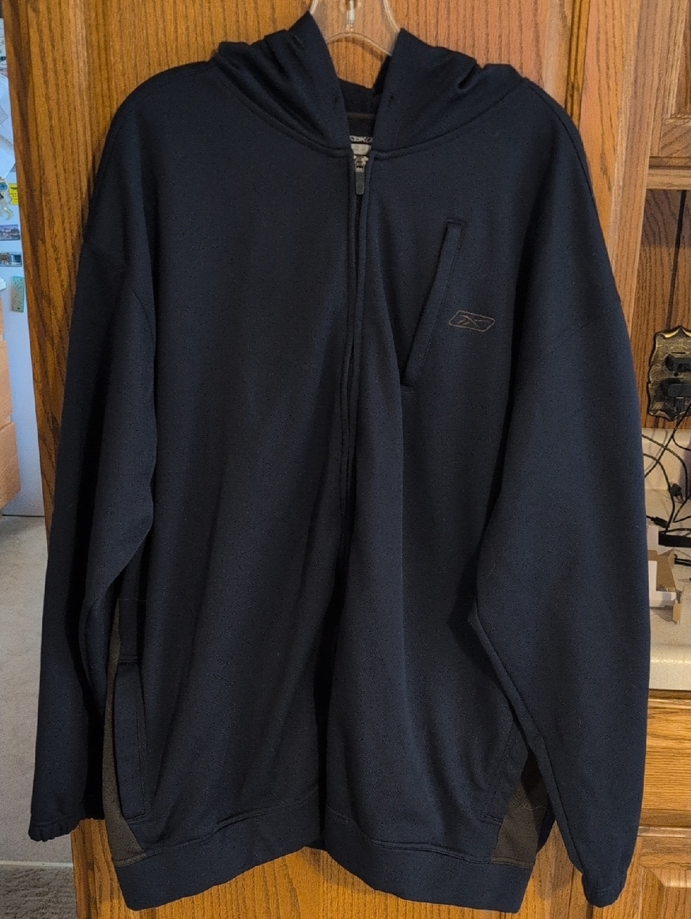Reebok Men’s Black Zip-Up Hooded Sweatshirt